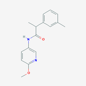 molecular formula C16H18N2O2 B7182252 N-(6-methoxypyridin-3-yl)-2-(3-methylphenyl)propanamide 
