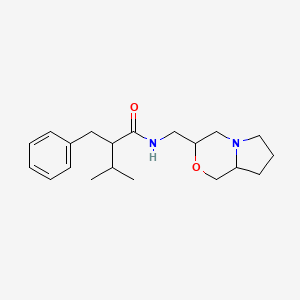molecular formula C20H30N2O2 B7182436 N-(3,4,6,7,8,8a-hexahydro-1H-pyrrolo[2,1-c][1,4]oxazin-3-ylmethyl)-2-benzyl-3-methylbutanamide 