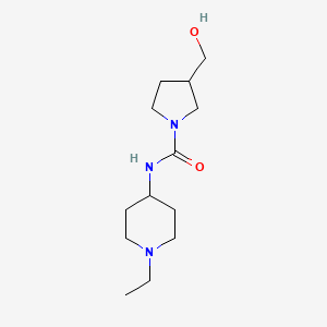 molecular formula C13H25N3O2 B7182604 N-(1-ethylpiperidin-4-yl)-3-(hydroxymethyl)pyrrolidine-1-carboxamide 