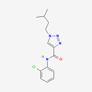 molecular formula C14H17ClN4O B7182610 N-(2-chlorophenyl)-1-(3-methylbutyl)triazole-4-carboxamide 
