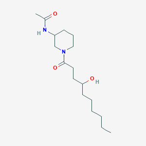 molecular formula C17H32N2O3 B7182733 N-[1-(4-hydroxydecanoyl)piperidin-3-yl]acetamide 
