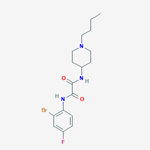 molecular formula C17H23BrFN3O2 B7182750 N'-(2-bromo-4-fluorophenyl)-N-(1-butylpiperidin-4-yl)oxamide 