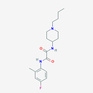 molecular formula C18H26FN3O2 B7182772 N-(1-butylpiperidin-4-yl)-N'-(4-fluoro-2-methylphenyl)oxamide 