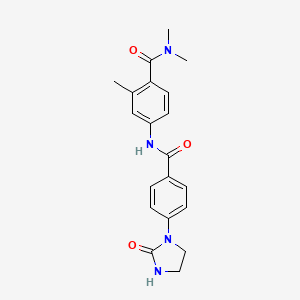 molecular formula C20H22N4O3 B7182818 N,N,2-trimethyl-4-[[4-(2-oxoimidazolidin-1-yl)benzoyl]amino]benzamide 