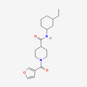 molecular formula C19H28N2O3 B7182823 N-(3-ethylcyclohexyl)-1-(furan-3-carbonyl)piperidine-4-carboxamide 