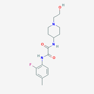 molecular formula C16H22FN3O3 B7182835 N'-(2-fluoro-4-methylphenyl)-N-[1-(2-hydroxyethyl)piperidin-4-yl]oxamide 