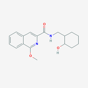 molecular formula C18H22N2O3 B7182943 N-[(2-hydroxycyclohexyl)methyl]-1-methoxyisoquinoline-3-carboxamide 