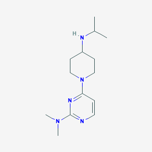 molecular formula C14H25N5 B7183027 N,N-dimethyl-4-[4-(propan-2-ylamino)piperidin-1-yl]pyrimidin-2-amine 