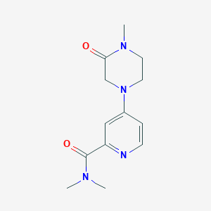 molecular formula C13H18N4O2 B7183046 N,N-dimethyl-4-(4-methyl-3-oxopiperazin-1-yl)pyridine-2-carboxamide 
