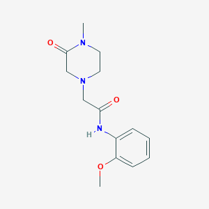 molecular formula C14H19N3O3 B7183102 N-(2-methoxyphenyl)-2-(4-methyl-3-oxopiperazin-1-yl)acetamide 