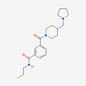 molecular formula C21H31N3O2 B7183395 N-propyl-3-[4-(pyrrolidin-1-ylmethyl)piperidine-1-carbonyl]benzamide 