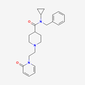 molecular formula C23H29N3O2 B7183438 N-benzyl-N-cyclopropyl-1-[2-(2-oxopyridin-1-yl)ethyl]piperidine-4-carboxamide 