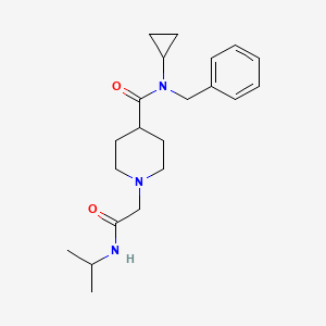 molecular formula C21H31N3O2 B7183443 N-benzyl-N-cyclopropyl-1-[2-oxo-2-(propan-2-ylamino)ethyl]piperidine-4-carboxamide 