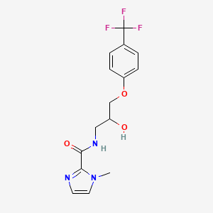 molecular formula C15H16F3N3O3 B7183472 N-[2-hydroxy-3-[4-(trifluoromethyl)phenoxy]propyl]-1-methylimidazole-2-carboxamide 