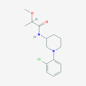 molecular formula C15H21ClN2O2 B7183763 N-[1-(2-chlorophenyl)piperidin-3-yl]-2-methoxypropanamide 