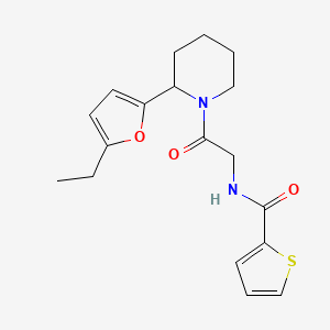 molecular formula C18H22N2O3S B7184134 N-[2-[2-(5-ethylfuran-2-yl)piperidin-1-yl]-2-oxoethyl]thiophene-2-carboxamide 