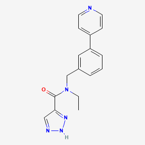 molecular formula C17H17N5O B7184287 N-ethyl-N-[(3-pyridin-4-ylphenyl)methyl]-2H-triazole-4-carboxamide 