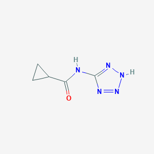 molecular formula C5H7N5O B071847 N-(2H-tetrazol-5-yl)cyclopropanecarboxamide CAS No. 186302-36-3