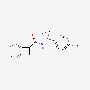 molecular formula C19H19NO2 B7184732 N-[1-(4-methoxyphenyl)cyclopropyl]bicyclo[4.2.0]octa-1,3,5-triene-7-carboxamide 