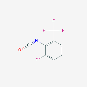 molecular formula C8H3F4NO B071848 1-Fluoro-2-isocyanato-3-(trifluoromethyl)benzene CAS No. 190774-53-9