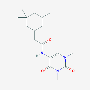 molecular formula C17H27N3O3 B7184804 N-(1,3-dimethyl-2,4-dioxopyrimidin-5-yl)-2-(3,3,5-trimethylcyclohexyl)acetamide 