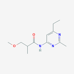 molecular formula C12H19N3O2 B7184927 N-(6-ethyl-2-methylpyrimidin-4-yl)-3-methoxy-2-methylpropanamide 
