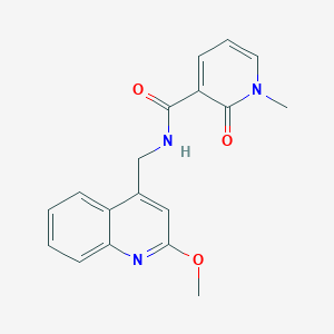 molecular formula C18H17N3O3 B7185078 N-[(2-methoxyquinolin-4-yl)methyl]-1-methyl-2-oxopyridine-3-carboxamide 