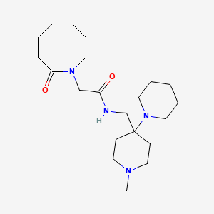 molecular formula C21H38N4O2 B7185091 N-[(1-methyl-4-piperidin-1-ylpiperidin-4-yl)methyl]-2-(2-oxoazocan-1-yl)acetamide 