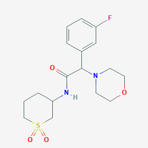 molecular formula C17H23FN2O4S B7185365 N-(1,1-dioxothian-3-yl)-2-(3-fluorophenyl)-2-morpholin-4-ylacetamide 