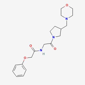 molecular formula C19H27N3O4 B7185502 N-[2-[3-(morpholin-4-ylmethyl)pyrrolidin-1-yl]-2-oxoethyl]-2-phenoxyacetamide 