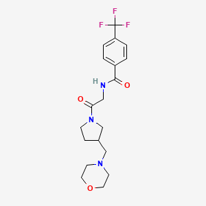 molecular formula C19H24F3N3O3 B7185547 N-[2-[3-(morpholin-4-ylmethyl)pyrrolidin-1-yl]-2-oxoethyl]-4-(trifluoromethyl)benzamide 