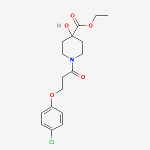 molecular formula C17H22ClNO5 B7185702 Ethyl 1-[3-(4-chlorophenoxy)propanoyl]-4-hydroxypiperidine-4-carboxylate 