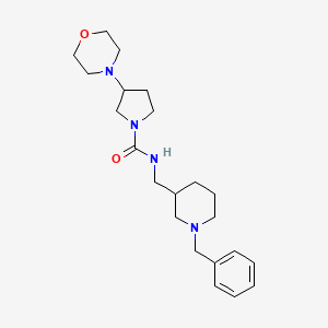 molecular formula C22H34N4O2 B7185879 N-[(1-benzylpiperidin-3-yl)methyl]-3-morpholin-4-ylpyrrolidine-1-carboxamide 