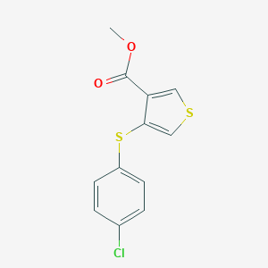 molecular formula C12H9ClO2S2 B071861 Methyl 4-[(4-chlorophenyl)thio]thiophene-3-carboxylate CAS No. 175202-88-7