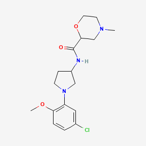 molecular formula C17H24ClN3O3 B7186125 N-[1-(5-chloro-2-methoxyphenyl)pyrrolidin-3-yl]-4-methylmorpholine-2-carboxamide 