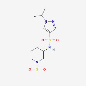 molecular formula C12H22N4O4S2 B7186245 N-(1-methylsulfonylpiperidin-3-yl)-1-propan-2-ylpyrazole-4-sulfonamide 