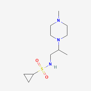 molecular formula C11H23N3O2S B7186285 N-[2-(4-methylpiperazin-1-yl)propyl]cyclopropanesulfonamide 