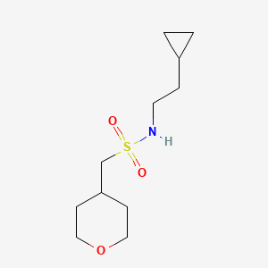 molecular formula C11H21NO3S B7186294 N-(2-cyclopropylethyl)-1-(oxan-4-yl)methanesulfonamide 