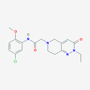 molecular formula C18H21ClN4O3 B7186622 N-(5-chloro-2-methoxyphenyl)-2-(2-ethyl-3-oxo-7,8-dihydro-5H-pyrido[4,3-c]pyridazin-6-yl)acetamide 