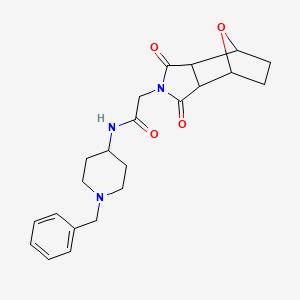 molecular formula C22H27N3O4 B7186690 N-(1-benzylpiperidin-4-yl)-2-(1,3-dioxo-3a,4,5,6,7,7a-hexahydro-4,7-epoxyisoindol-2-yl)acetamide 