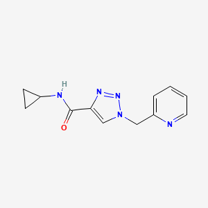 molecular formula C12H13N5O B7186704 N-cyclopropyl-1-(pyridin-2-ylmethyl)triazole-4-carboxamide 