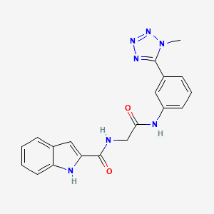 molecular formula C19H17N7O2 B7186763 N-[2-[3-(1-methyltetrazol-5-yl)anilino]-2-oxoethyl]-1H-indole-2-carboxamide 