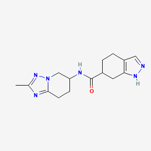 molecular formula C15H20N6O B7186978 N-(2-methyl-5,6,7,8-tetrahydro-[1,2,4]triazolo[1,5-a]pyridin-6-yl)-4,5,6,7-tetrahydro-1H-indazole-6-carboxamide 