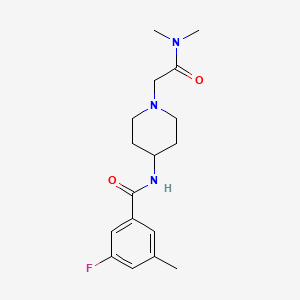 molecular formula C17H24FN3O2 B7187063 N-[1-[2-(dimethylamino)-2-oxoethyl]piperidin-4-yl]-3-fluoro-5-methylbenzamide 