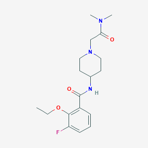 molecular formula C18H26FN3O3 B7187076 N-[1-[2-(dimethylamino)-2-oxoethyl]piperidin-4-yl]-2-ethoxy-3-fluorobenzamide 