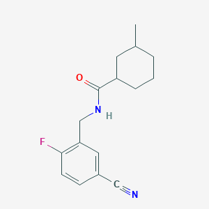 molecular formula C16H19FN2O B7187236 N-[(5-cyano-2-fluorophenyl)methyl]-3-methylcyclohexane-1-carboxamide 