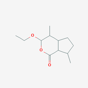 molecular formula C12H20O3 B071873 3-ethoxy-4,7-dimethyl-4,4a,5,6,7,7a-hexahydro-3H-cyclopenta[c]pyran-1-one CAS No. 177348-61-7