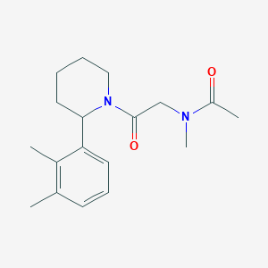 molecular formula C18H26N2O2 B7187519 N-[2-[2-(2,3-dimethylphenyl)piperidin-1-yl]-2-oxoethyl]-N-methylacetamide 