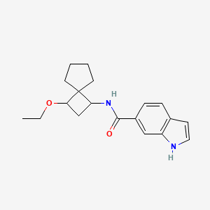 molecular formula C19H24N2O2 B7187649 N-(3-ethoxyspiro[3.4]octan-1-yl)-1H-indole-6-carboxamide 