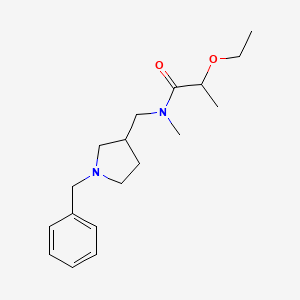 molecular formula C18H28N2O2 B7187699 N-[(1-benzylpyrrolidin-3-yl)methyl]-2-ethoxy-N-methylpropanamide 